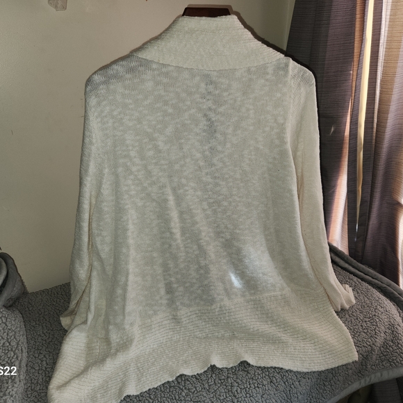 Kenneth Cole Ivory Open-Front Cardigan - Picture 4 of 5